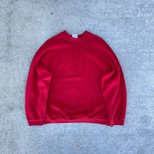 Vintage Bright Red Tultex Blank Sweater size 2XL in Mens